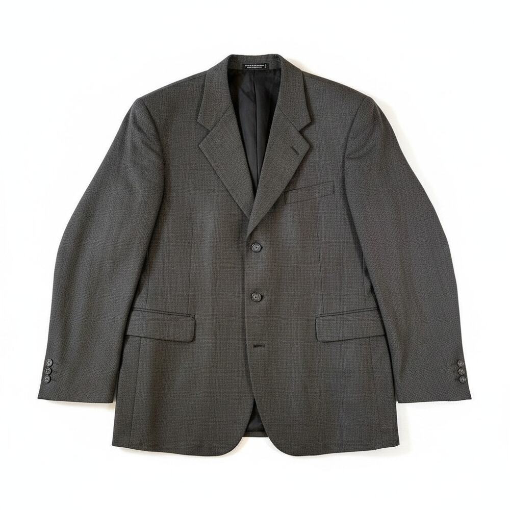 Vintage Enrico Gelini Mens Wool Blend 3 Button Blazer Brown 42 Regular Classic